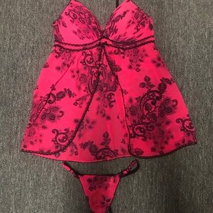 NEW Apt. 9 Intimates Pink & Black Lingerie M